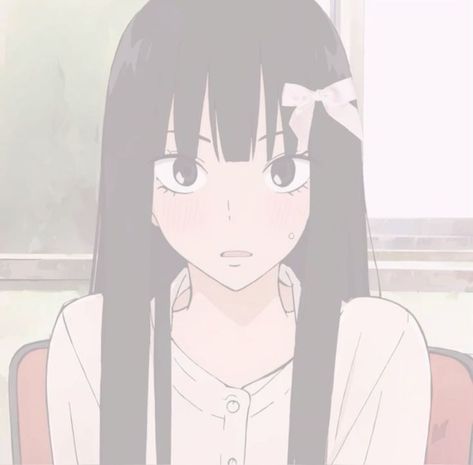 Pink Kimi Ni Todoke, Sawako Pfp Icon Coquette, Sawako Coquette, Coquette Profile Picture, Kimi Ni Todoke Aesthetic, Kimi Ni Todoke Pfp, Sawako Kuronuma Cute, Coquette Profile, Light Pink Pfp