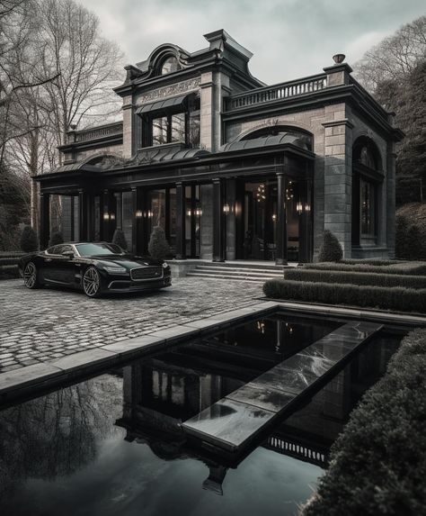 Luxurious and dark interior design concept aesthetics🤍✨ We design spaces for clients worldwide, find out more on our website, link in bio! #interior #interiordesign Dark Interior Design, Mansion Floor Plan, Brick Exterior House, Interior Design Concepts, Dark Interiors, Luxury House Designs, Barn House Plans, Modern Forms, Exterior Brick