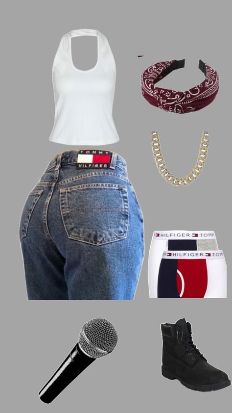 Halloween outfit idea, Aaliyah, 90s outfit, Tommy Hilfiger jeans Aliyah Costume Ideas, Aaliyah Outfits Ideas, 90s Fashion Mexican, Aaliyah Aesthetic Outfit, Old School Outfits 90s Women, Aaliyah Inspired Outfits, Aaliyah Halloween Costume, Old School Outfits 90s, Aaliyah Style 90s