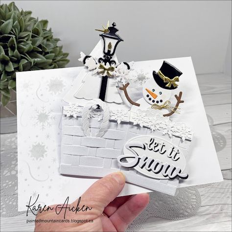 Pretty Christmas Cards, Crafters Companion Christmas Cards, Folded Christmas Cards, Pop Up Christmas Cards, Pop Out Cards, Pop Up Card Templates, Snowman Christmas Cards, Fancy Fold Card Tutorials, Pop Up Box Cards