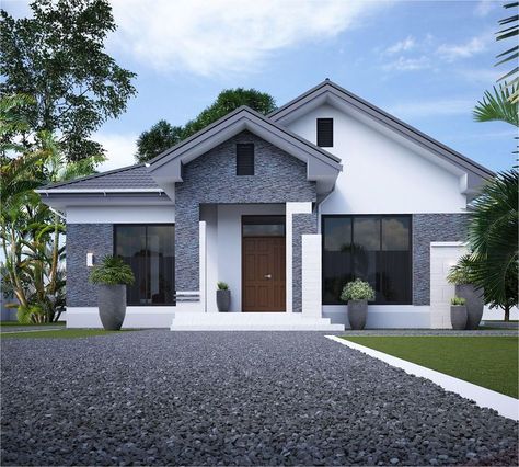 Bungalow Style House Plans, Modern Small House Design, House Design Exterior, Modern Bungalow House, Building House Plans Designs, House Plan Gallery, Modern House Facades, Minimal House Design, Small House Design Plans