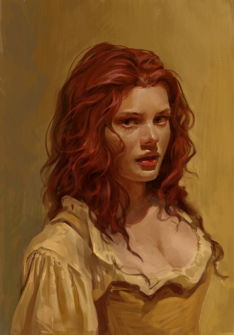 Red Hair Elf, Redhead Characters, Elf Female, Elf Drawings, Fall Drawings, Bizarre Art, D&d Dungeons And Dragons, Fantasy Inspiration, Digital Portrait