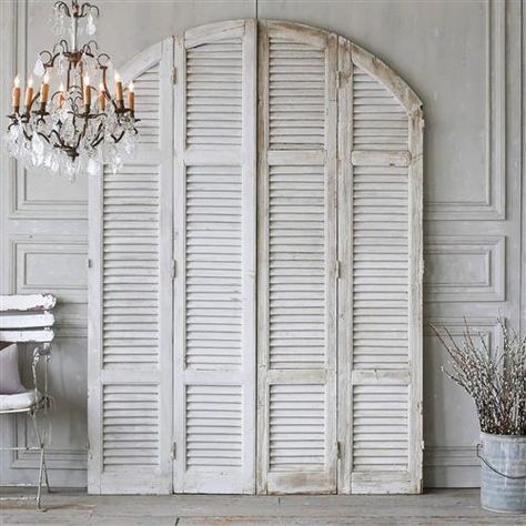 Eloquence Furniture, French Country Coffee Table, Red Shutters, Antique French Doors, French Country Chandelier, Vintage Shutters, Antique French Country, French Country Furniture, Interior Shutters