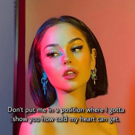 Comments For Instagram Pic, Hairstyles List, Cold Heart, Aesthetics Quote, Nostalgia Aesthetic, Medium Bob Hairstyles, Savage Quotes, Maggie Lindemann, World Quotes