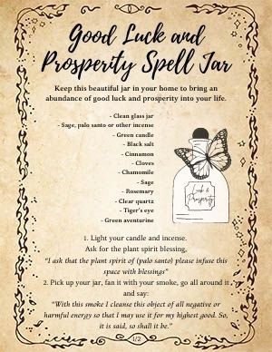 Prosperity Spell Jar, Spells That Really Work, Prosperity Spell, Good Luck Spells, Jar Spells, Easy Spells, Wiccan Magic, Luck Spells, Magic Spell Book