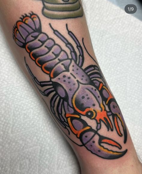 American Traditional Ship Tattoo Design, Nicaraguan Tattoo Ideas, American Traditional Lobster Tattoo, American Traditional Angler Fish Tattoo, Traditional Crawfish Tattoo, Traditional Lobster Tattoo, Traditional Manta Ray Tattoo, Flash Sheet Border, Traditional Tattoo Fish