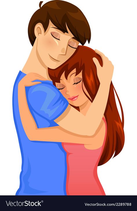 Couple hugging Royalty Free Vector Image - VectorStock Man Hugging Woman, Kreativne Ideje, Hug Cartoon, Hugging Drawing, People Hugging, Crescent Lake, Marriage Issues, Romantic Questions, Hugging Couple