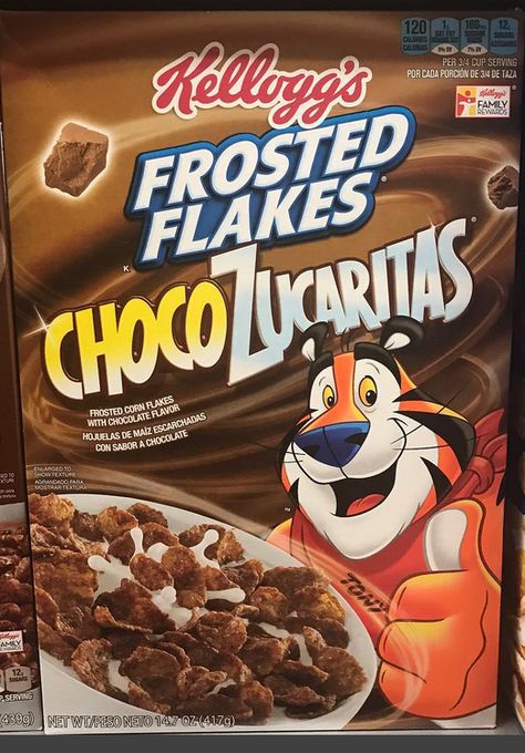 Kellogg's Choco Xucaritas Frosted Flakes Cereal Corn Flakes Cereal, Granola Oatmeal, Types Of Cereal, Chocolate Cereal, Cereal Milk, Cold Cereal, Granola Cereal, Ice Cream Cookies, Corn Flakes