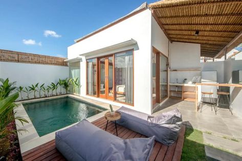 3. cozy Private villa with private pool in canggu. - Villas for Rent in Kecamatan Kuta Utara, Bali, Indonesia - Airbnb Pool Breakfast, Private Villa Bali, Villa In Bali, Villa With Pool, Canggu Bali, Villa With Private Pool, One Bed, Private Villas, Hotel Design