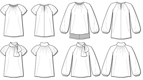 Pattern Review: New Look 6471 Blouse - Threads Raglan Sleeve Blouse, Gathered Neckline, 10 22, Blouse Pattern, Blouse Patterns, Raglan Sleeve, New Look, Sewing Projects, Sleeve Blouse