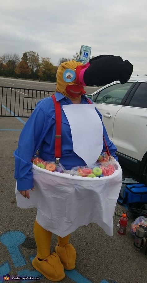 Melissa: My mom made this costume. Fruit Loops Costume Diy, Tucan Costume Diy, Fruit Costume Women, Womens Fruit Costume, Cat In Fruit Costume Meme, Homemade Costume, Fruit Loops, Costume Works, Halloween Costume Contest