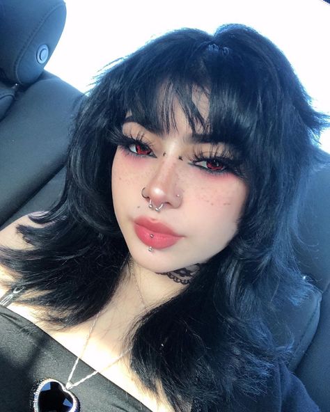 Moka on Instagram: “Had to do it by my Vlonely” E Girl Makeup, Face Piercings, Alternative Makeup, Alternative Hair, Fluffy Hair, Cut My Hair, Hair Inspo Color, Grunge Hair, Dream Hair