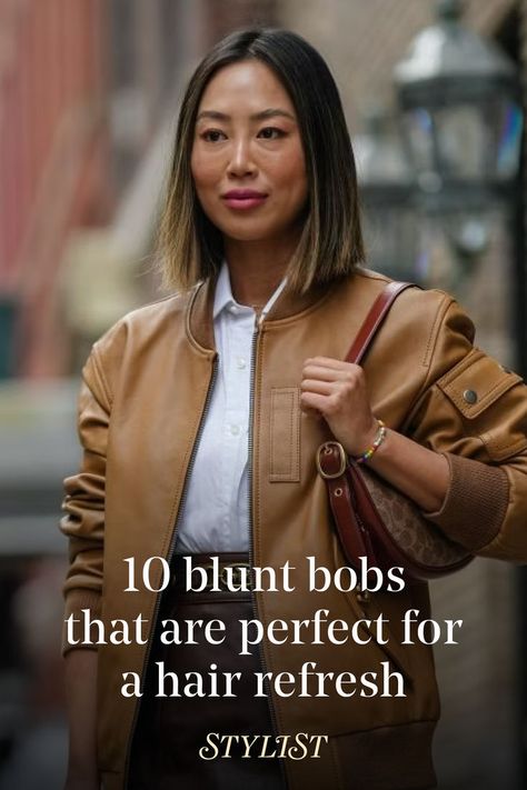 If you're looking for a new hairstyle to try this new year then the blunt (or semi-blunt) bob might be the way to go. Whether you want a sharp, classic cut or soft, face-framing styles we've got plenty of options for you to choose from. Sharp Bob Haircut, Hairstyles Work, Celebrity Hair Inspiration, Hair Refresh, Bob With Fringe, French Bob, Classic Bob, Chin Length Bob, New Hairstyle