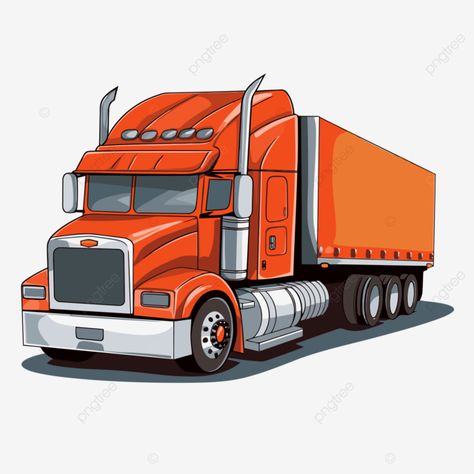 Orange Clipart, White Background Cartoon, Truck Cartoon, Truck Clipart, Background Cartoon, Boys Rooms, Cartoon Clipart, Cartoons Png, Clipart Cartoon