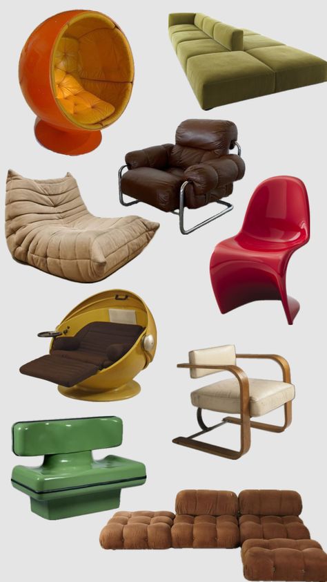 seating Nordic Room Ideas, 70s Furniture Design, Hipster Furniture, 1980s Furniture, Furniture 70s, Crazy Chairs, Famous Chairs, Crazy Furniture, 80s Deco