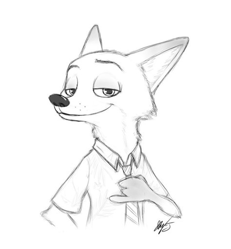 Nick from Zootopia. Saw it this weekend, thought it was great. Disney Character Drawings, Zootopia Art, Disney Drawings Sketches, Nick Wilde, Cute Disney Drawings, Disney Art Drawings, Disney Concept Art, Disney Sketches, Cartoon Sketches