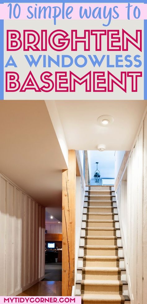 #basement #basementideas #basementmancaveideas Brighten A Basement, Basement With No Windows, Basement Wall Colors, Unfinished Basement Walls, Unfinished Basement Bedroom, Basement Paint Colors, Basement Decoration, Basement Painting, Dark Basement