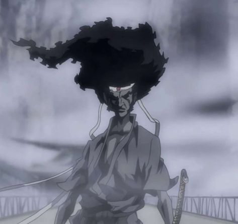 Afro Samurai Aesthetic, Afro Samurai Pfp, Manga Poses, Afro Samurai, Another Day In Paradise, Black Comics, Iconic Wallpaper, Black Cartoon Characters, Afrocentric Art