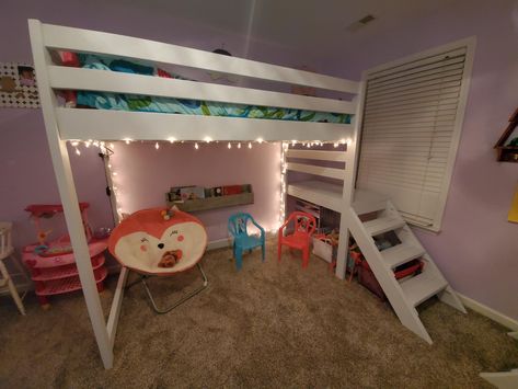 Camp Loft Bed, Girls Loft Bed, Diy Loft, Loft Bed Plans, Diy Loft Bed, Fantasy Bedroom, Loft Beds, Flower Baskets, Bed Plans