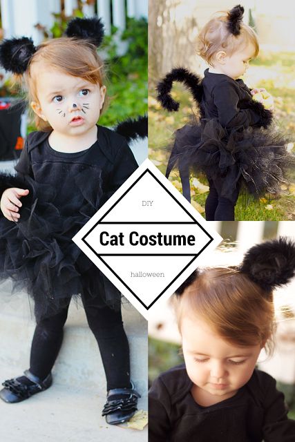 do it yourself divas: DIY: Black Cat Costume Black Cat Costume Toddler, Cat And Witch Costume, Toddler Girl Cat Costume, Toddler Cat Costume Diy, Diy Black Cat Costume, Cat Costume Toddler, Diy Cat Costume, Baby Danielle, Toddler Cat Costume