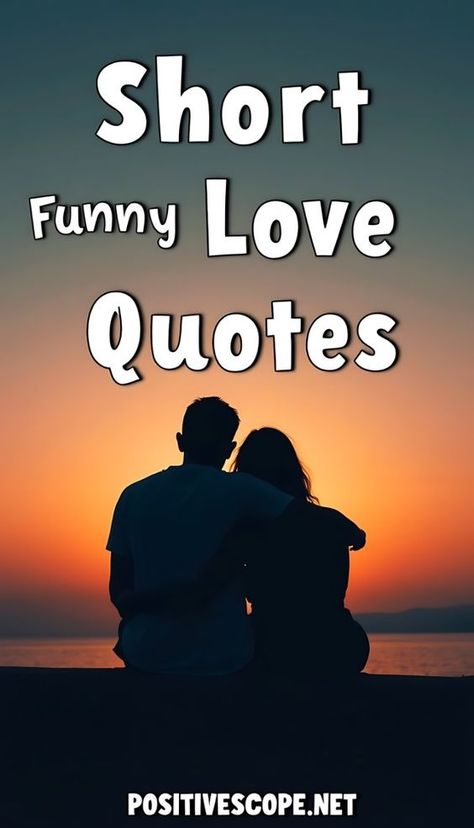 Looking for a quick laugh to share with your partner? These short, funny love quotes are perfect for adding a touch of humor to your relationship. Pick one that makes you smile and keep the fun in your love life! #ShortLoveQuotes #FunnyCouple #LoveAndLaughter #CoupleHumor #QuickLaughs #PlayfulLove Laughing With You Quotes Relationships, Cute Sayings For Your Girlfriend, Funny Cute Jokes For Boyfriend, Funny Romantic Quotes For Him, Love Quotes Funny Humor Couple, Short Funny Love Quotes, In Love Funny Quotes, Funny Love Quotes For Boyfriend Humor, Very Short Love Quotes For Him