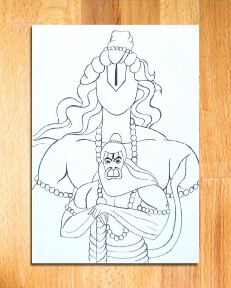 How to draw Lord Hanuman and Shri Ram step by step | Easy Ram Hanuman sketch || lord hanuman drawing, how to draw lord hanuman, how to draw ram hanuman, shri ram and hanuman pencil drawing, easy drawing of lord hanuman, lord hanuman line art, lord hanuman drawing ideas, art videos, drawing of god, hindu god drawing, pencil drawing for beginners, simple drawing, line arts, drawing tutorial, vivek art academy. God Drawing Hanuman, Hanuman And Ram Drawing, Shri Ram Painting Easy, Ram Hanuman Drawing Easy, Shri Ram Art Sketch, Ram Simple Drawing, Ram Doodle Art, Ram Ji Sketch Pencil Easy, Hanuman Ji Mandala Art Easy