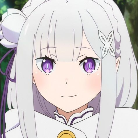 Re Zero Emilia Icon, Rezero Emilia, Zero Wallpaper, Anime Cover Photo, Re Zero, All Anime, White Hair, Cute Cartoon Wallpapers, Cute Anime Character