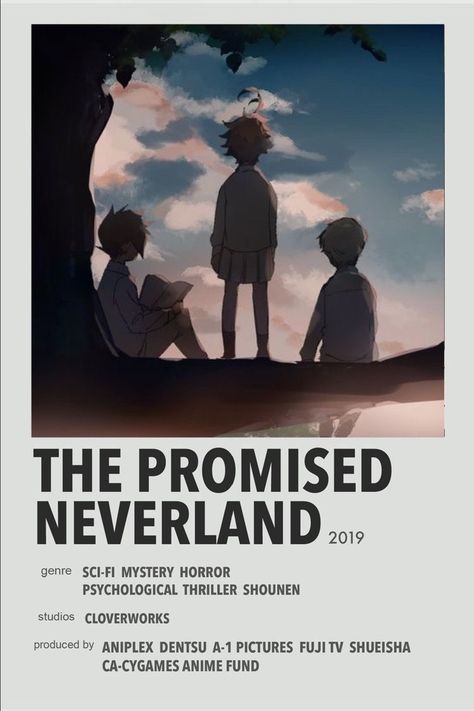 Click for recommendations Neverland Anime, Terra Do Nunca, Anime To Watch, Anime Wall Prints !!, Anime Suggestions, Anime List, Film Posters Minimalist, Poster Anime, Animes To Watch