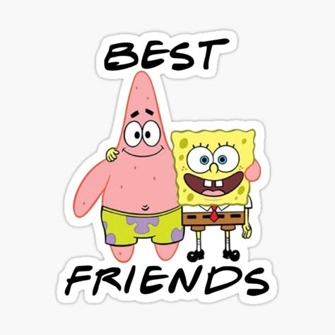 Best Friend Stickers Printable, Spongebob And Patrick Best Friends, Best Friends Stickers, Best Friend Stickers, Stickers For Friends, Friend Stickers, Friends Stickers, Matching Stickers, Spongebob And Patrick