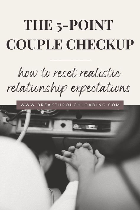 It’s easy to begin a new romantic relationship with high expectations, especially while you first get to know each other and experience all the emotions (and hormones) of new love. But fast forward a few years (or decades), and your life and relationship will look a lot different. By planning a routine couple checkup with your partner, you can evaluate the health of your relationship and re-establish realistic expectations for the future. Expectation In Relationships, Realistic Relationship Expectations, Realistic Relationship, Marriage Expectations, Relationship Repair, Couples Journal, Relationship Expectations, Fam Photos, Marriage Romance