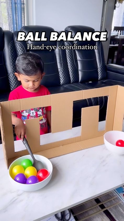 Ankita Bag | Save this to try out with your toddler 👇 Transfer the ball with direction and balance. Recommend age : 3y+ (Reeyansh is 3.7years old… | Instagram Morning Activities For Kids, Games For Toddlers Indoor, Toddler Games Indoor, Games For Kids Indoor, Balance Games, Fun Games For Toddlers, Play School Activities, Car Games For Kids, Games For Kids Classroom