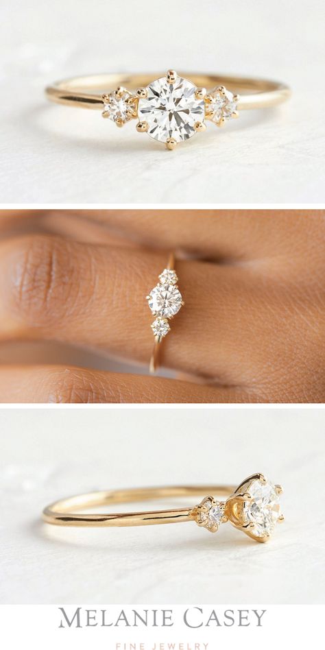 Floral Engagement Ring Set, Dainty Engagement Rings Vintage, Yellow Gold And Diamond Engagement Ring, Delicate Gold Wedding Ring, Sylvia Engagement Rings, Engagement Rings Gold 3 Diamonds, Jensen Jewelers Engagement Rings, Snow Drift Ring, Wedding Bands Simple Gold