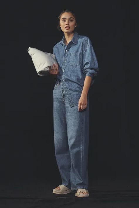 Kimono And Jeans, High Fashion Runway, Denim Shirt With Jeans, Catwalk Collection, Pre Fall Collection, Jean Trends, Loose Fit Jeans, Denim Trends, Rag And Bone