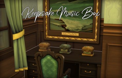 Keepsake Music Box | Patreon Sims 4 Historical, Sims Historical, Drawing Room Setting, Cc Patreon, Metal Mailbox, Creative Block, Cc Sims, Historical Art, Grow Together