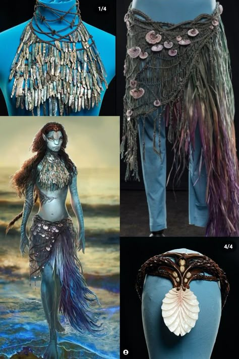 Avatar Fashion Inspired Outfits, Avatar Style Clothes, Avatar Clothing Metkayina, Pandora Avatar Inspired Outfits, Avatar Costume Women, Avatar Inspired Outfits, Metkayina Clothing, Avatar Outfit Ideas, Avatar Dress