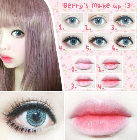 Ulzzang Makeup Simple but beautiful hair and makeup. Description from pinterest.com. I searched for this on bing.com/images Berry Tsukasa, Anime Make-up, Girl Skincare, Makeup Asian, Gyaru Makeup, Doll Eye Makeup, Anime Makeup, Kawaii Makeup, Ulzzang Makeup