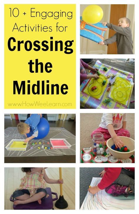 Fabulous Crossing the Midline Activities for Kids! These activities are great for building one of the most important parts in a child's brain - this must be built before children can learn to read and write! These are definitely brain boosting activities for preschoolers. Brain Boosting Activities, Midline Crossing, Crossing The Midline, Occupational Therapy Kids, Pediatric Physical Therapy, Occupational Therapy Activities, Motor Planning, Vision Therapy, Pediatric Occupational Therapy