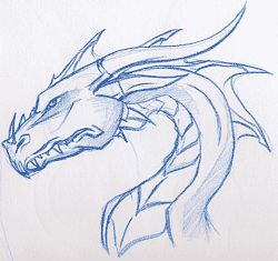 How To Draw Dragons, Dragon Sketch, Dragon Head, Dragon Drawing, A Dragon, Elements Of Art, Dragon Art, A Drawing, Drawing Techniques