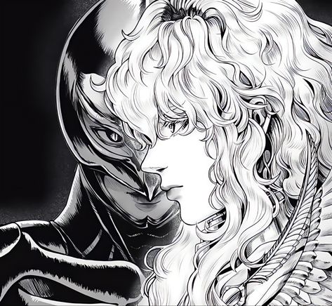 Berserk Griffith, A Drawing, A Woman, Hair, On Instagram, White, Instagram, Black, Art