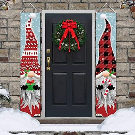 Merry Christmas Banner, Unique Christmas Decorations, Christmas Porch Decor, Christmas Hanging Decorations, Vinyl Banner, Merry Christmas Decoration, Porch Sign, Christmas Porch, Christmas Banners