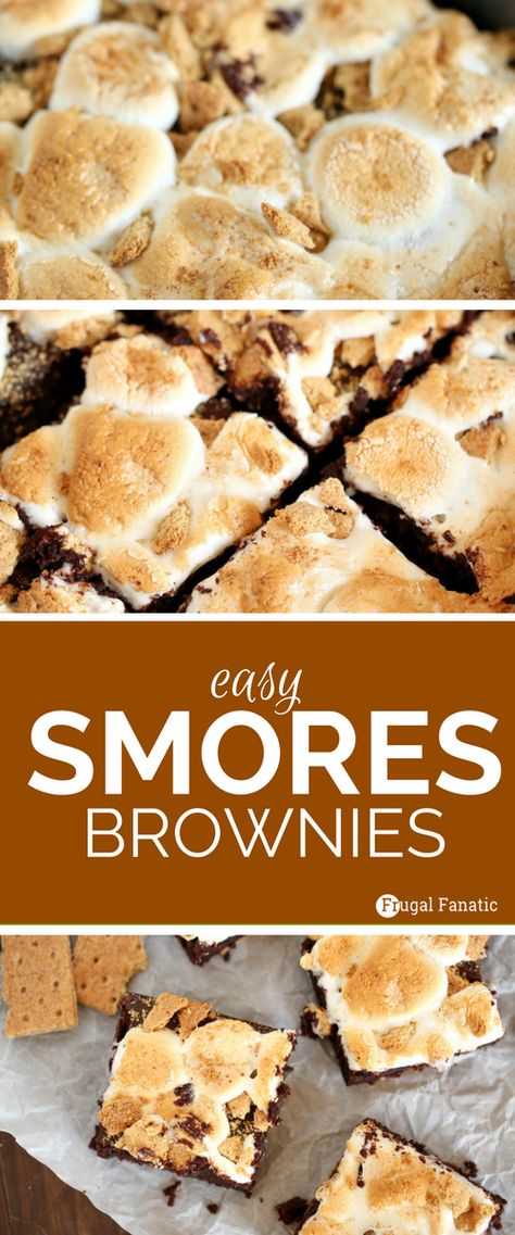 Smores Brownies Recipe, Easy Smores, Smores Brownies, Smores Dessert, Dessert Halloween, Smore Recipes, Delicious Brownies, Brownies Recipe Easy, Brownies Recipe