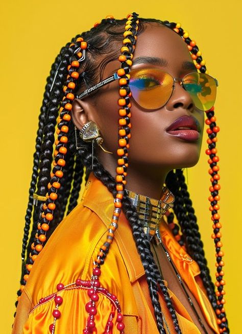 Black Woman Beauty Editorial, Unique Braiding Styles, Black Hair Photography, Cool Black Hairstyles, African Hair Styles, Black Model Editorial, Cute Black Hairstyles, Unique Braided Hairstyles, Afrocentric Hairstyles