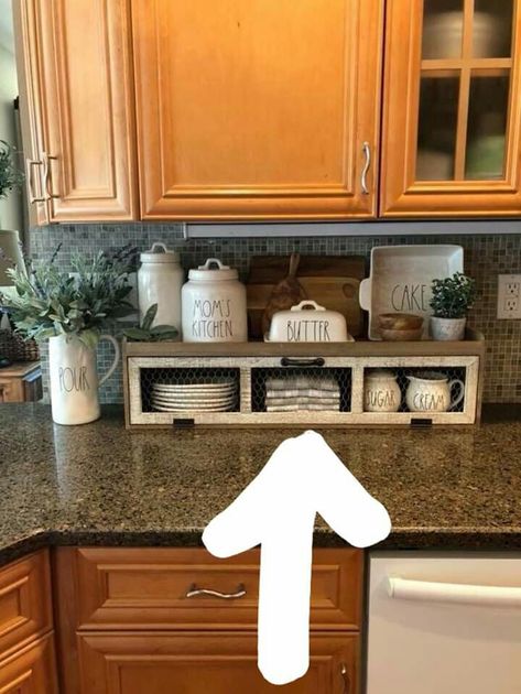 Farmhouse Kitchen Decor Ideas, Cooking Decorating, Best Farmhouse, Farmhouse Decor Kitchen, Kitchen Counter Decor, Kitchen Decor Ideas, Counter Decor, Farmhouse Kitchen Design, Kitchen Farmhouse