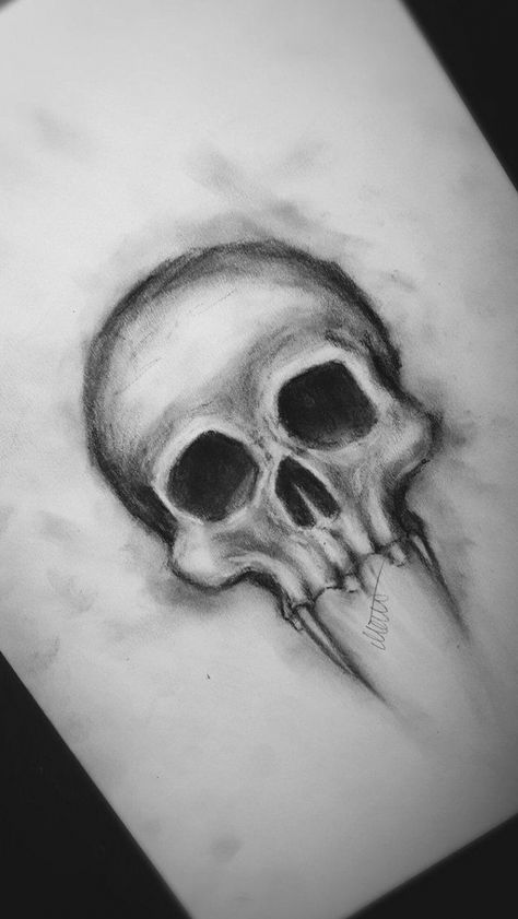 Skull Drawing Sketches, Easy Pencil Drawings, Skull Sketch, Horror Drawing, Scary Drawings, Creepy Drawings, Skull Art Drawing, Skulls Drawing, Śliczne Tatuaże