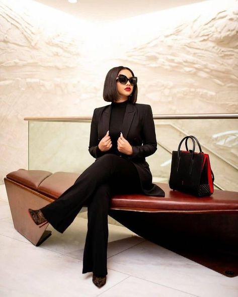 How to look rich, classy and expensive in 4 simple ways. – glorie'sguide Classy Lady Photoshoot, Photoshoot With Suit Women, Womens Black Suit Outfit Business, Model Agency Office Aesthetic, Classy Boss Lady Outfit, Women’s Business Suits 2023, Black White Semi Formal Outfit, Women In Suits Photo Shoot, Court Fashion Work Outfits