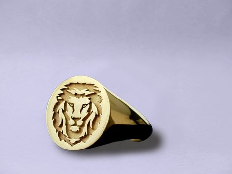 Lion Face Ring For Men, Lion Rings For Men Gold, Lion Rings For Men, Gold Rings For Men Unique, Boys Rings Design Gold, Boys Gold Ring, Mens Gold Ring Vintage, Men Gold Rings, Gents Gold Ring