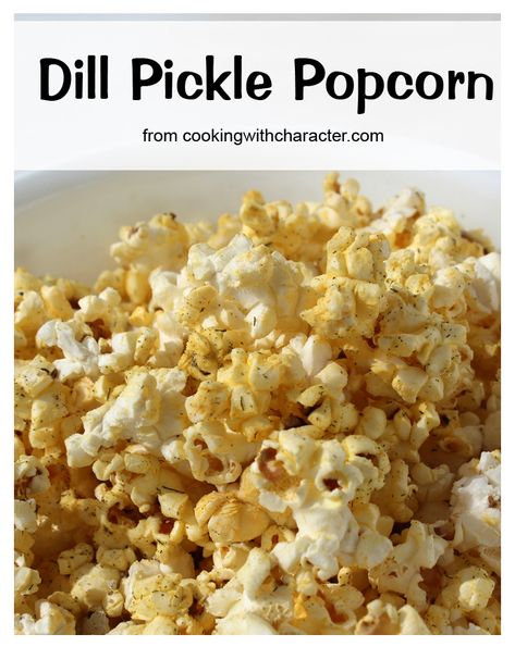 Homemade Popcorn Seasoning Recipes, Dill Pickle Popcorn, Homemade Popcorn Seasoning, Movies Snacks, Pickle Popcorn, Popcorn Seasoning Recipes, Gourmet Popcorn Recipes, Flavored Popcorn Recipes, Popcorn Recipes Easy