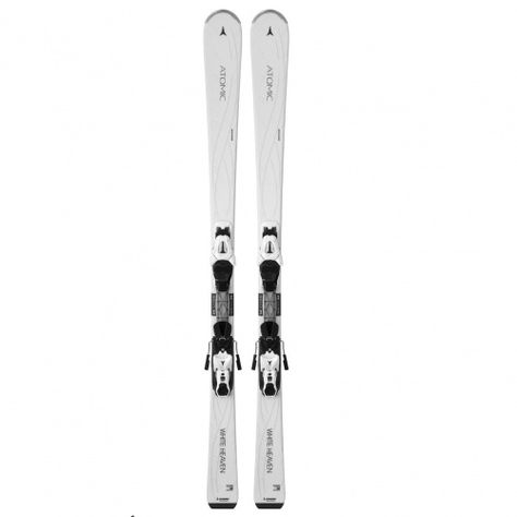 Skiing Equipment, Atomic Skis, White Ski Helmet, White Heaven, Full-length Ski Bottoms For Ski Season, Skiing Aesthetic, Black Ski Jacket, Ski Equipment, Sk Ii