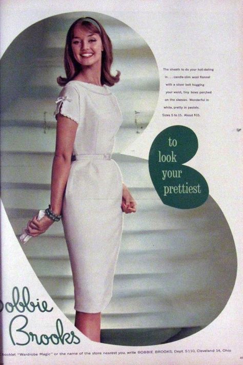 1960 11 Seventeen Bobbie Brooks Dolores Hawkins | Ipolani | Flickr Early 60s Fashion, Era Fashion, 1960's Fashion, Early 60s, Tiny Bow, Bobbie Brooks, 1960s Fashion, 60s Fashion, Fashion History