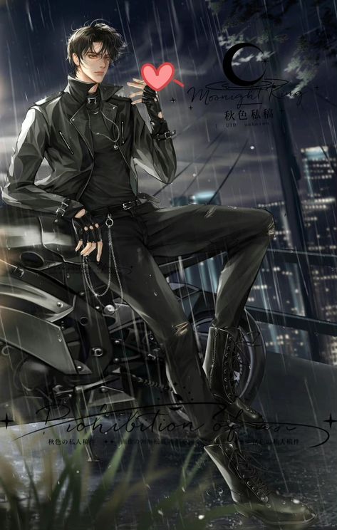 Biker Fanart, Biker Outfit Men, Black Color Images, Motorcycle Guy, King Outfit, Biker Outfit, Anime Inspired Outfits, Boys Wallpaper, Bike Rider